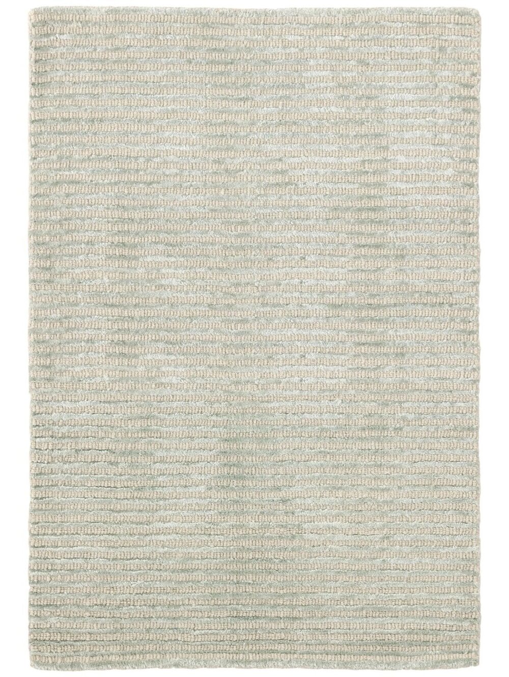Annie Selke Cut Stripe Hand Knotted Viscose/Wool Rug | Ocean Rug Size 2'6"x8'